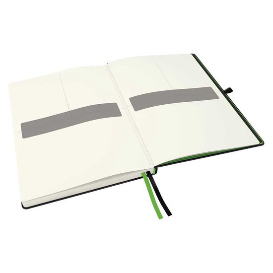 Leitz Complete Notitieboek met Elastiek en Penhouder - A4 gelijnd met Harde Kaft - Zwart - Leitz