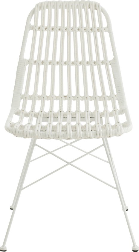 J-Line chaise Rachel - métal - blanc - 2 pièces