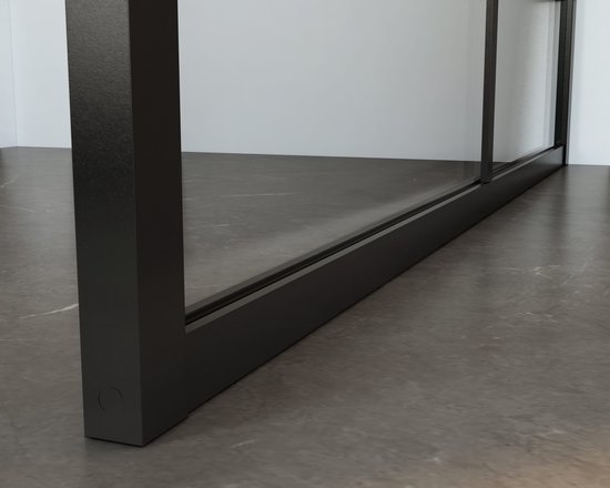 Douche à l'italienne 80x200 série Rafaella noir mat