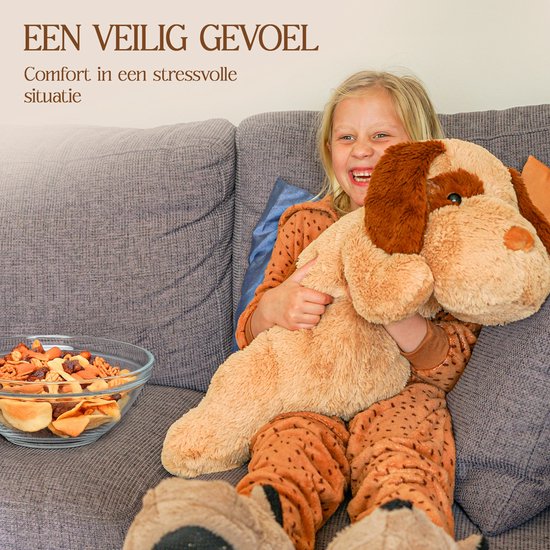 Big Baloo Verzwaringsknuffel Hond 2,5KG/70CM - Verzwaarde Zware Anxiety Knuffel - Weighted stuffed animal voor Kind & Volwassenen