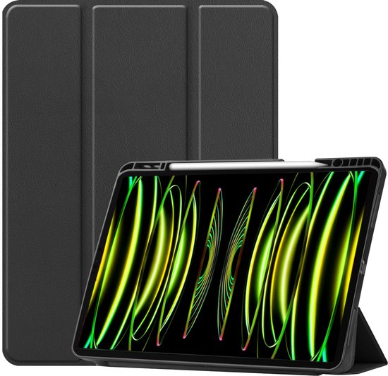 Étui adapté pour iPad Pro 7e génération (11,1 pouces) Étui pour tablette à trois volets avec découpe adapté pour Apple Pencil avec protecteur d'écran - Étui adapté pour iPad Pro 2024 7e génération (11,1 pouces) Étui Bookcase à Hardcover - Zwart