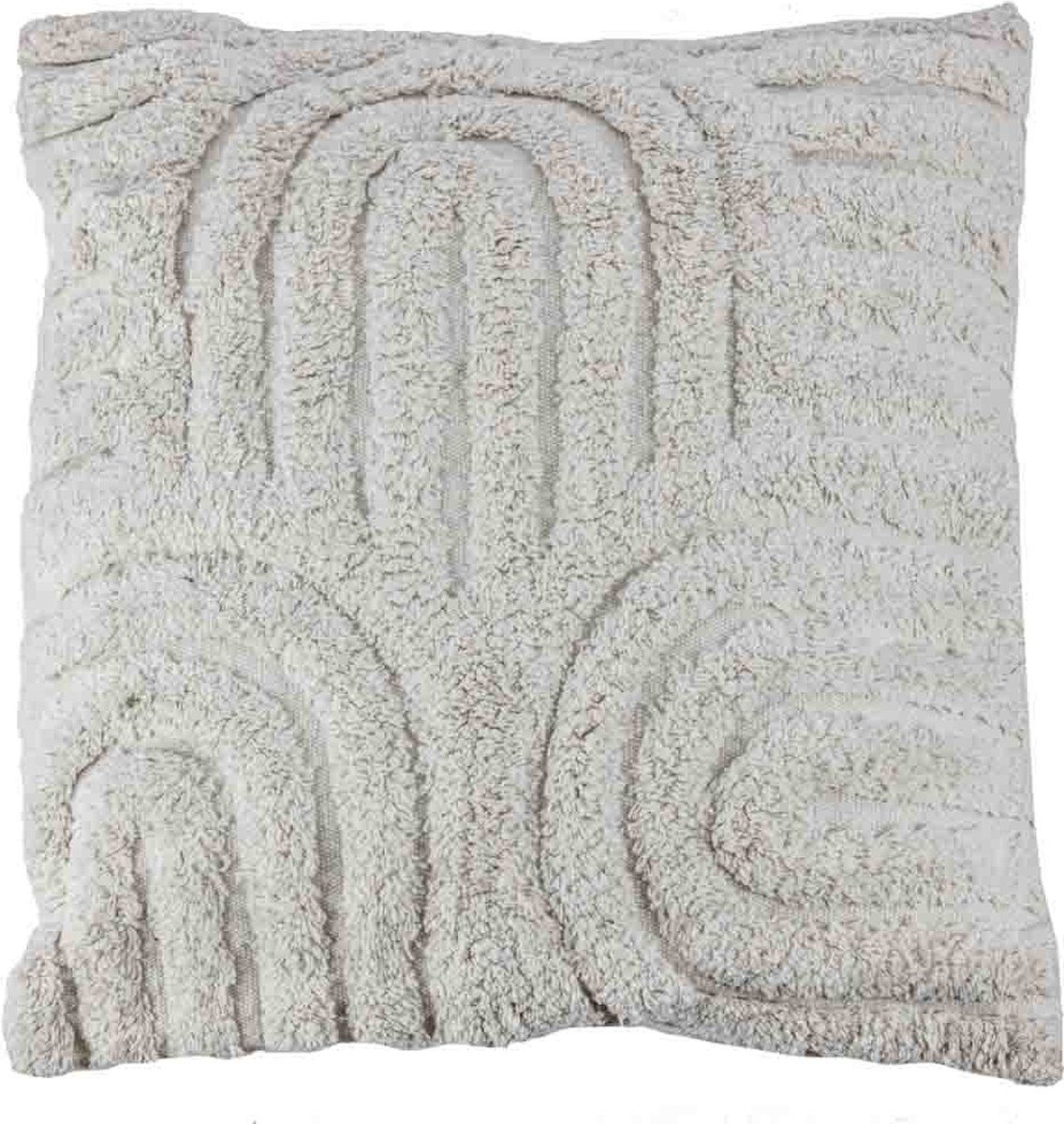 HomeBound by KY | Sierkussen Fluffy organic cream | 45x45cm | kussen organisch cream pluizig