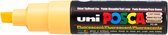 Krijtstift - Chalkmarker - Universele Marker - Uni Posca Marker - Fluoriserend Licht Oranje - PC-8K - 8mm - Beitelpunt - Large - 1 stuk