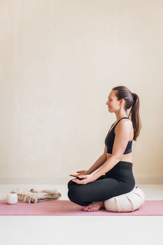 Meditatiekussen teddy halve maan - Lotus - Yoga kussen van MEDI — afbeelding 2