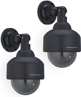 Relaxdays dummy dome camera - set van 2 - knipperend led-lampje - nep beveiligingscamera