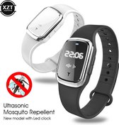 Nieuwe Ultrasone Muggen Repeller Anti Muggen Armband Zomer Indoor Anti Muggen Anti Prik Bijt Polsbandje Met Tijd Display Horloge