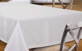 vlekbestendig en strijkvrij tafelkleed - tafelkleed met lotuseffect - tafellinnen in linnenlook - maat en kleur naar keuze, Rechthoekig 110x140 cm, Wit