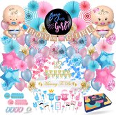 Fissaly 130 Pièces Kit de Décoration de Ballons Gender Reveal Baby Shower - Révélation du Sexe & Fête de Naissance
