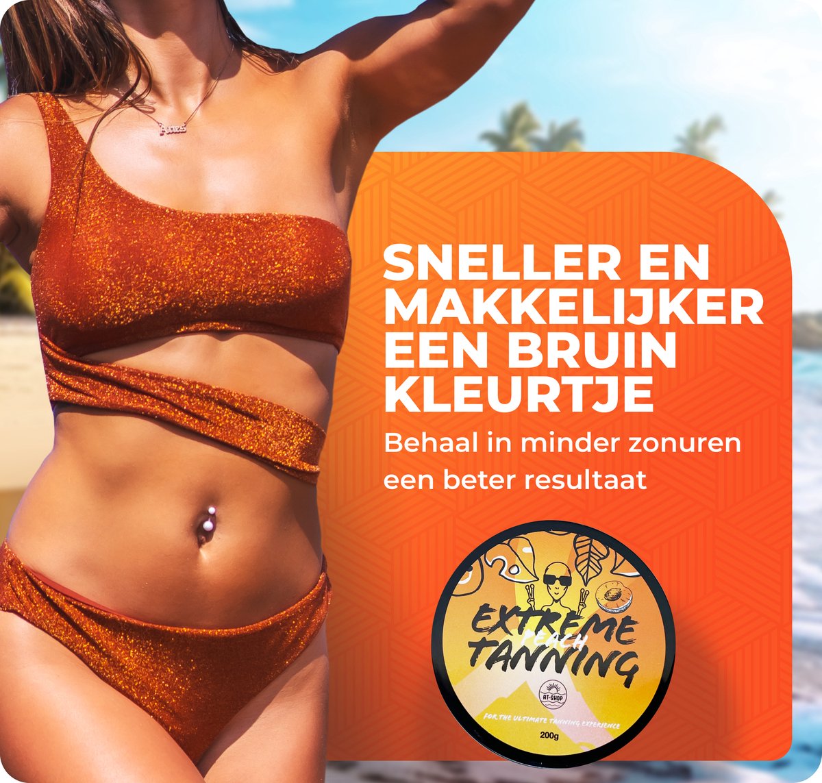 Extreme Tanning - Peach - 100ml - zonnebankcreme | Zonnebank | At-Shop | Sneller bruin | Zonnecreme | Zonnebrand| – foto 4