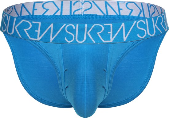 SUKREW Slip Uomo Tanga White - Intimo In Cotone Morbido, Design Sportivo, Tasca Preformata, Taglia M - 3