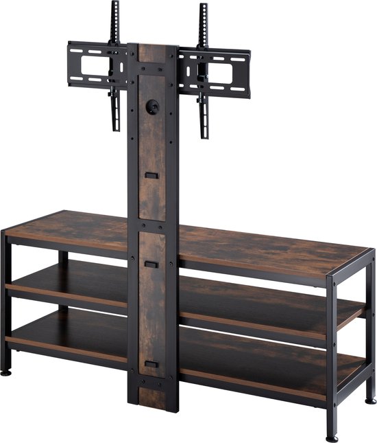 Meubella - TV-Meubel Palladium - Eiken - Zwart - 154 cm | Leen Bakker
