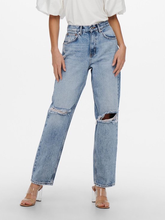 Only Jeans Onlrobyn Life X Hw St L Ak Ds Dot478noos 15250328 Medium Blue Denim Dames Maat - W27 X L30
