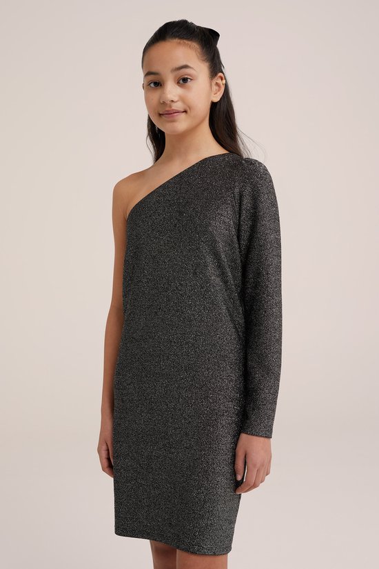 Robe asymétrique WE Fashion Filles avec fil pailleté