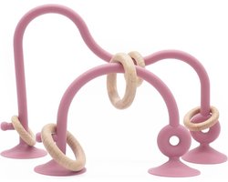 KimDo - Kinderstoel speelgoed met zuignap - Roze - Speeltje - Baby - Educatief - Montessori - Doolhof - Bijtring - Bijtspeelgoed