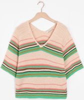 Sissy-Boy - Multicolour gestreepte trui met korte mouwen