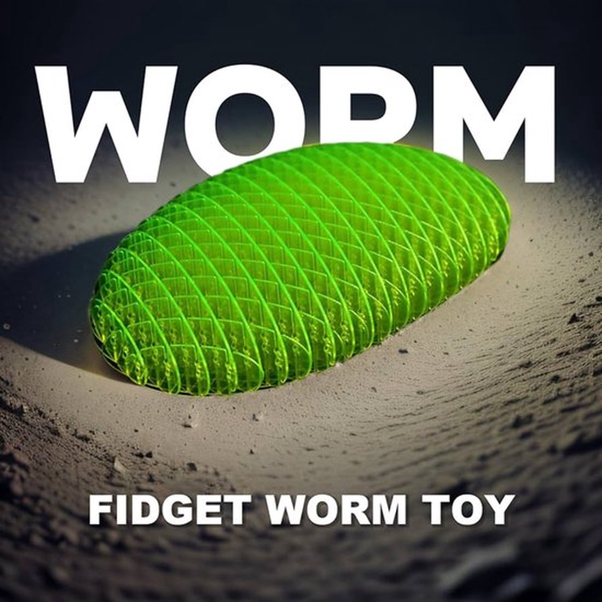 Worm Fidget Toy Ontspanningsknijp 2024 fidget bekend van tiktok morphing toy- Groen