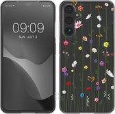 kwmobile telefoonhoesje geschikt voor Samsung Galaxy A05s - Hoesje voor smartphone in meerkleurig / transparant - Wilde Bloemen Stengels design