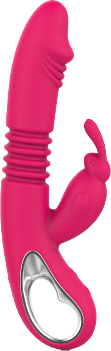 Goedkoopste Cupitoys® Stotende tarzan vibrator met rabbit - 2 in 1 - 23,6cm - 42°C - Roze - 24 standen - Vibrators voor vrouwen en mannen - Sex toys voor vrouwen en mannen