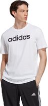 adidas Sportswear Essentials Single Jersey Linear Geborduurd Logo T-shirt - Heren - Wit- L