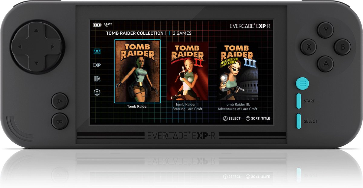 Evercade EXP-R Handheld + Tomb Raider Collection 1