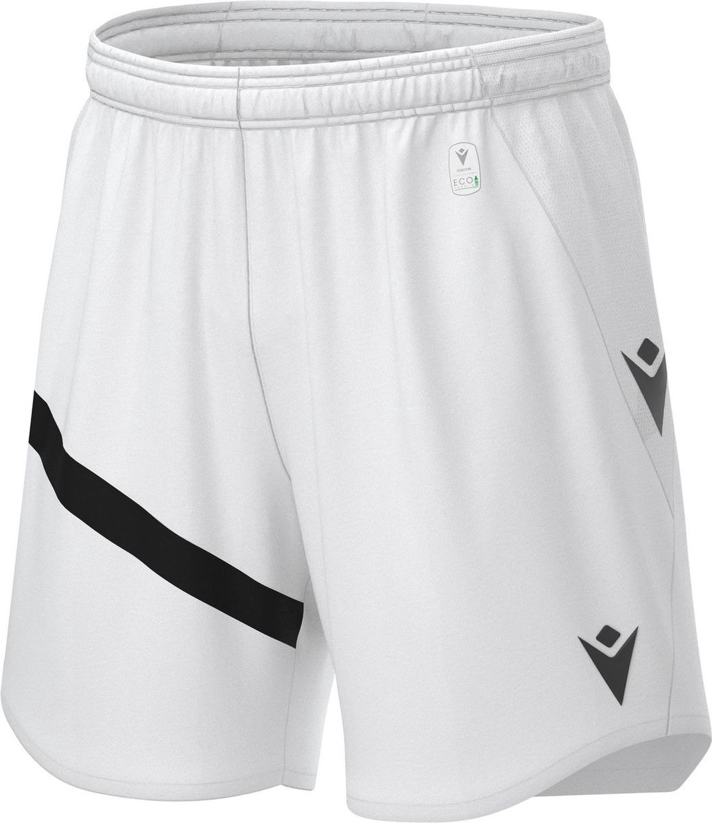 Macron Shen Eco Short Kinderen - Wit / Zwart | Maat: 11-12 Y