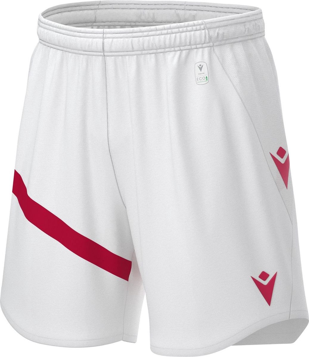 Macron Shen Eco Short Kinderen - Wit / Rood | Maat: 9-10 Y