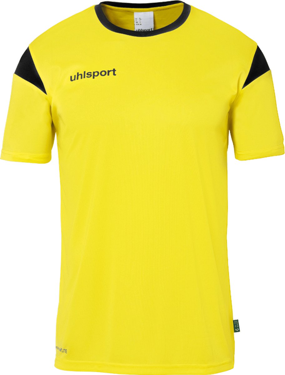 Uhlsport Squad 27 Shirt Korte Mouw Heren - Geel / Zwart | Maat: XL
