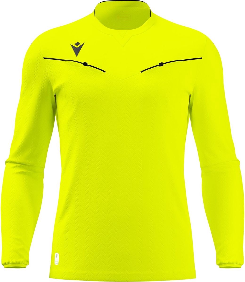 Macron Ponnet Eco Scheidsrechtersshirt Lange Mouw Heren - Fluogeel | Maat: XL