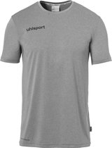 Uhlsport Essential Functioneel T-Shirt Heren - Donkergrijs Gemeleerd / Zwart | Maat: XL