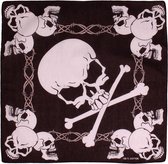 Bandana / Doek - Skulls and Bones & Barbed Wire - Katoen - 50x50cm