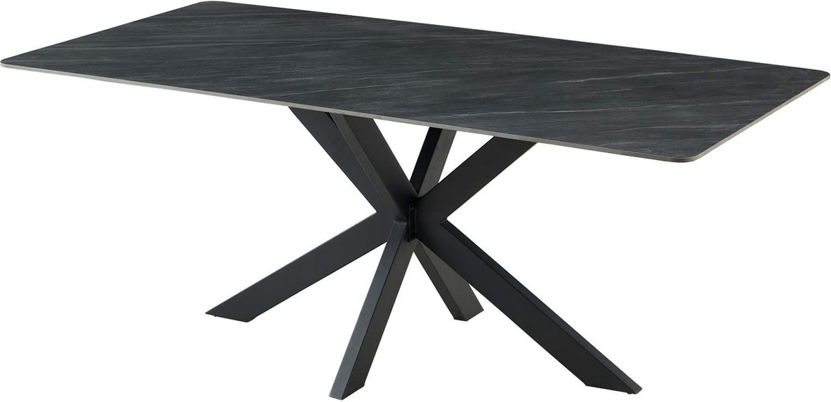 Belfurn - eetkamertafel Ash 190x95 cm in grijze keramiek