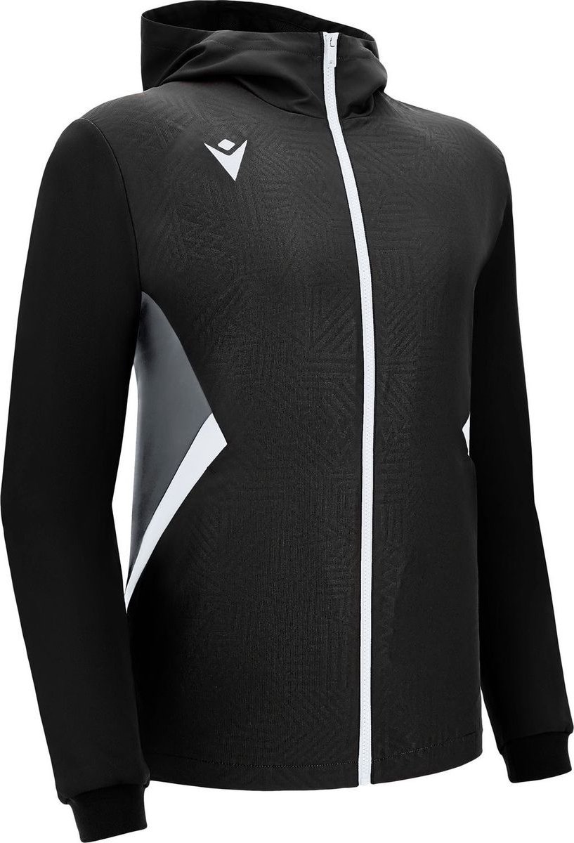Macron Victory Tiamat Jas Met Kap Heren - Zwart / Wit | Maat: 3XL