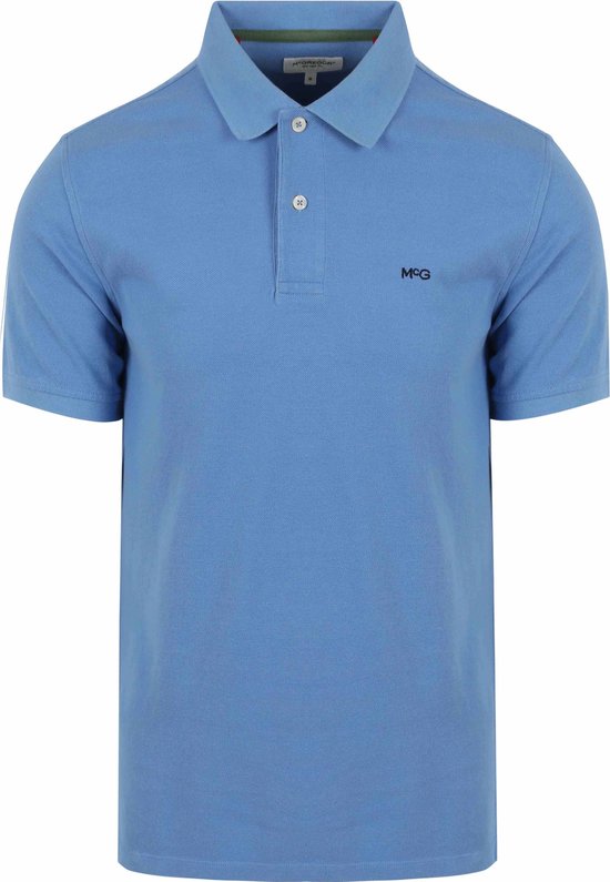 McGregor - Classic Piqué Polo Mid Blauw - Regular-fit - Heren Poloshirt Maat L