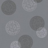 Grafisch behang Profhome 347713-GU vliesbehang licht gestructureerd met grafisch patroon mat grijs 5,33 m2