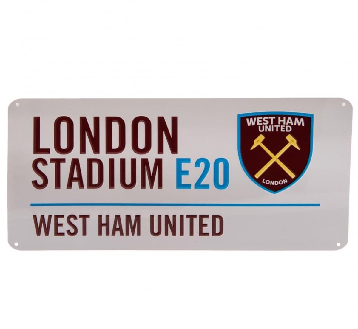 West Ham Plaat - Sign - Wit