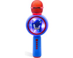 Sonic the Hedgehog - draadloze karaoke microfoon voor kinderen - oplichtend LED display - speaker - stemvervorming