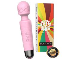 PureVibe® Silk Touch Clitoris Stimulator en Vibrator - Verbeterde Stimulator - Magic Wand Massager - Stil & Discreet - Vibrators voor Vrouwen - Seksspeeltjes - Sex Toys voor vrouwen en koppels - Roze