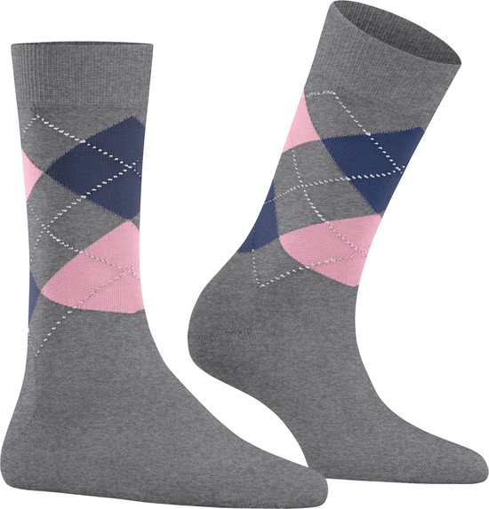 Burlington Covent Garden gedessineerd katoen sokken dames grijs - maat 36-41