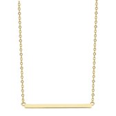 New Bling Goud 9NBG 0030 14 Karaat Gouden Collier met Hanger - Bar - Goud