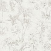Papier peint nature Profhome 380211-GU papier peint intissé légèrement texturé avec motif naturel gris beige mat 5,33 m2