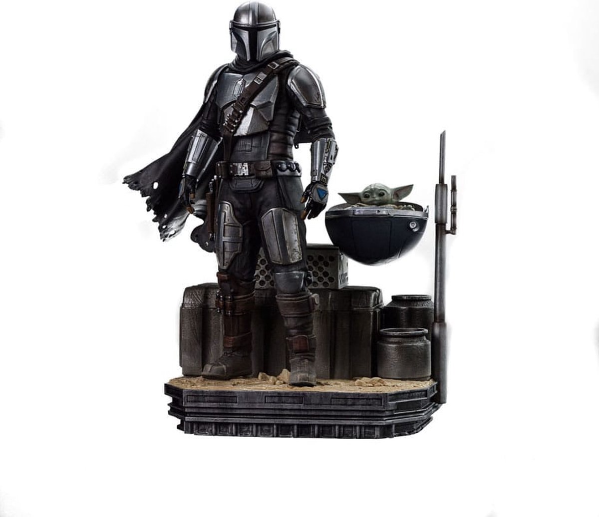 Iron Studios - BDS Arts Scale 1/10 - The Mandalorian - Din Djarin en Grogu Statue 21cm