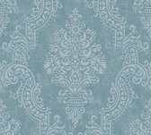 BAROK ORNAMENTEN BEHANG | Klassiek - Blauw Turquoise Zilver - A.S. Création Pure Elegance
