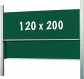 Krijtbord Deluxe Maurice - In hoogte verstelbaar - Dubbelzijdig bord - Schoolbord - Eenvoudige montage - Emaille staal - Groen - 120x200cm