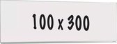 Whiteboard Deluxe Willie - Emaille staal - Enkelzijdig bord - Weekplanner - Maandplanner - Jaarplanner - Magnetisch - Wit - 100x300cm