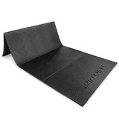 Tunturi Fitnessmat - Buitenmat Extra dik – Yoga mat Antislip - Pilates mat - 6 mm - Opvouwbaar - 120 x 61 cm - Incl Trainingsapp - Zwart