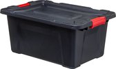 5Five Gerecyclede zwarte opbergbox - 55 liter