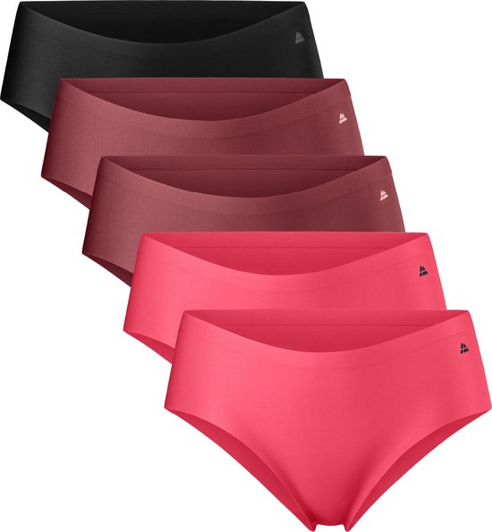 Culottes sans couture noires, bordeaux et roses.