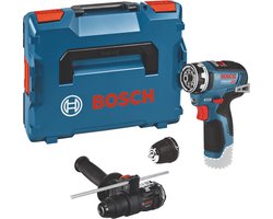 Bosch Professional GSR 12V-35 FC Accu Schroefboormachine FlexiClick 12V Basic Body + 2x Hulpstukken in L-Boxx - 06019H300B