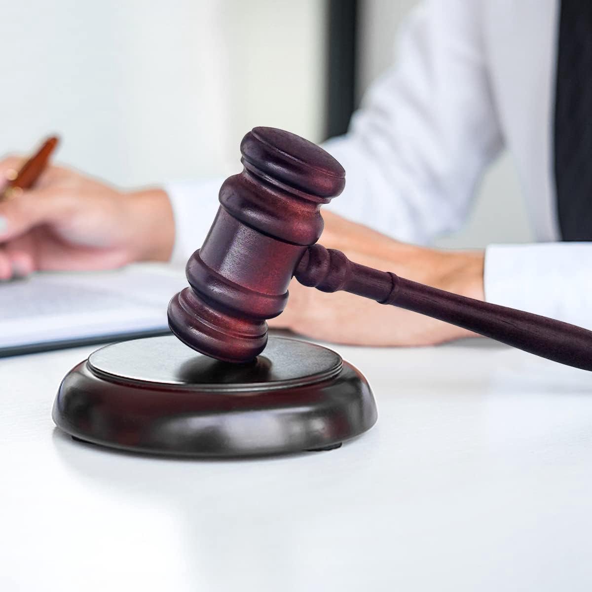 Voorzittershamer Houten Hamer Voorzittershamer Met Slagblok Veilinghamer