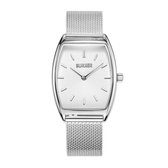 BURKER Grace Dames Horloge - Zilver White - Milanese Band - Waterdicht - 25 mm